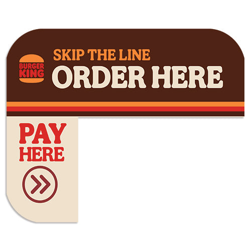 Kiosk "Order Here" Sign for Burger King Kiosks