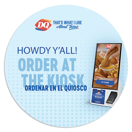 Kiosk "Order at the Kiosk" Floor Decal for DQ (Dairy Queen)
