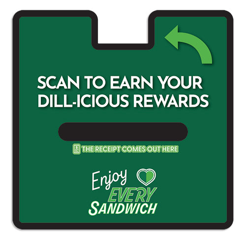 Kiosk Receipt Decal for Mr. Pickles Kiosks