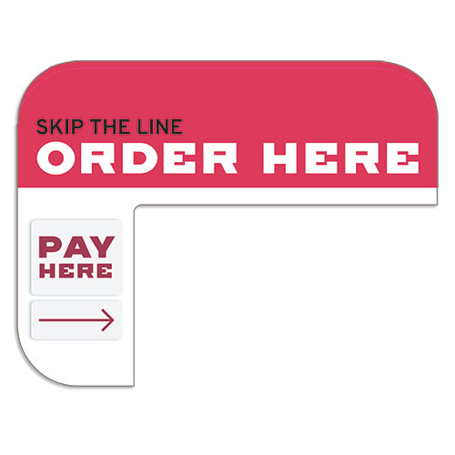 Kiosk "Order and Pay Here" Sign for Pei Wei Asian Kitchen Kiosks