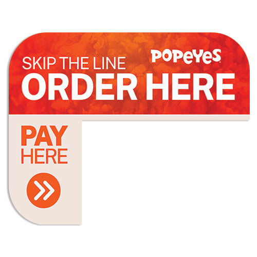 Kiosk "Order Here" Sign for Popeye's Kiosks