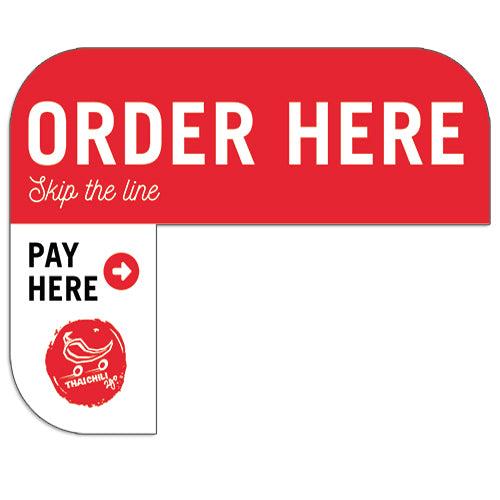 Kiosk "Order Here" Sign for Thai Chili Kiosks