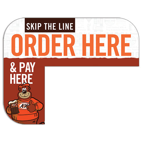 Kiosk "Order Here" Sign for A&W Kiosks