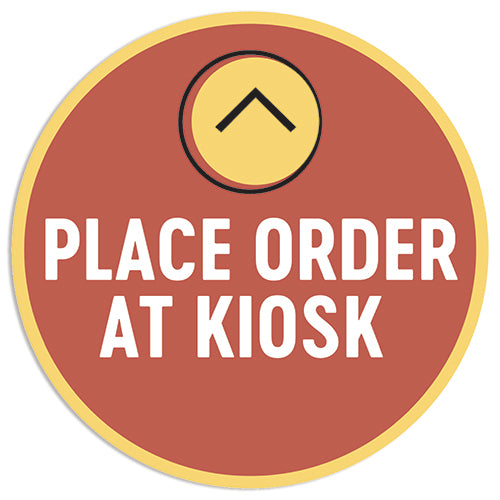 Kiosk "Order at the Kiosk" Floor Decal for Bojangles