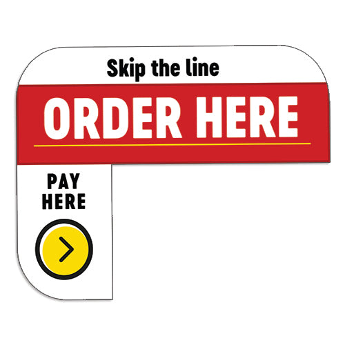 Kiosk "Order Here" Sign for Bojangles Kiosks