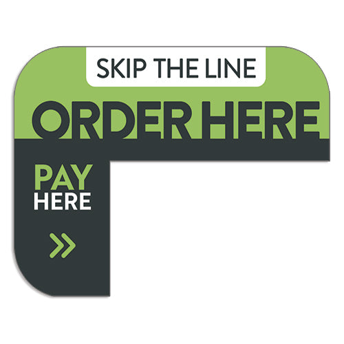 Kiosk "Order Here" Sign for Burgerfi Kiosks