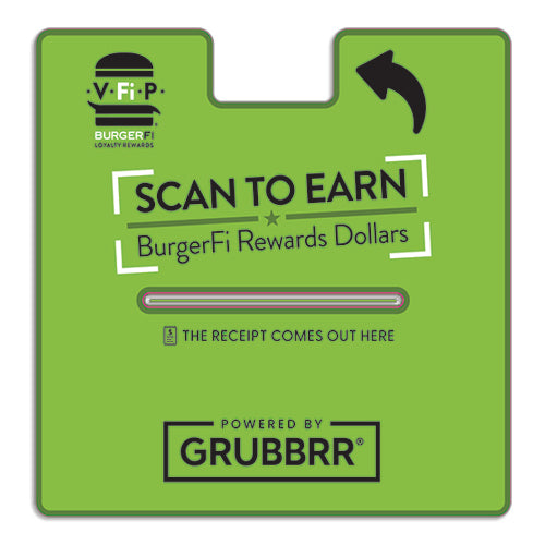 Kiosk Receipt Decal for Burgerfi Kiosks