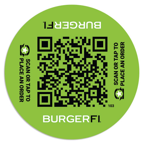BurgerFi "Scan to Order" Decals