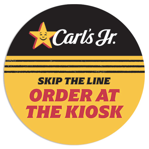 Kiosk "Order at the Kiosk" Floor Decal for Carl's Jr.