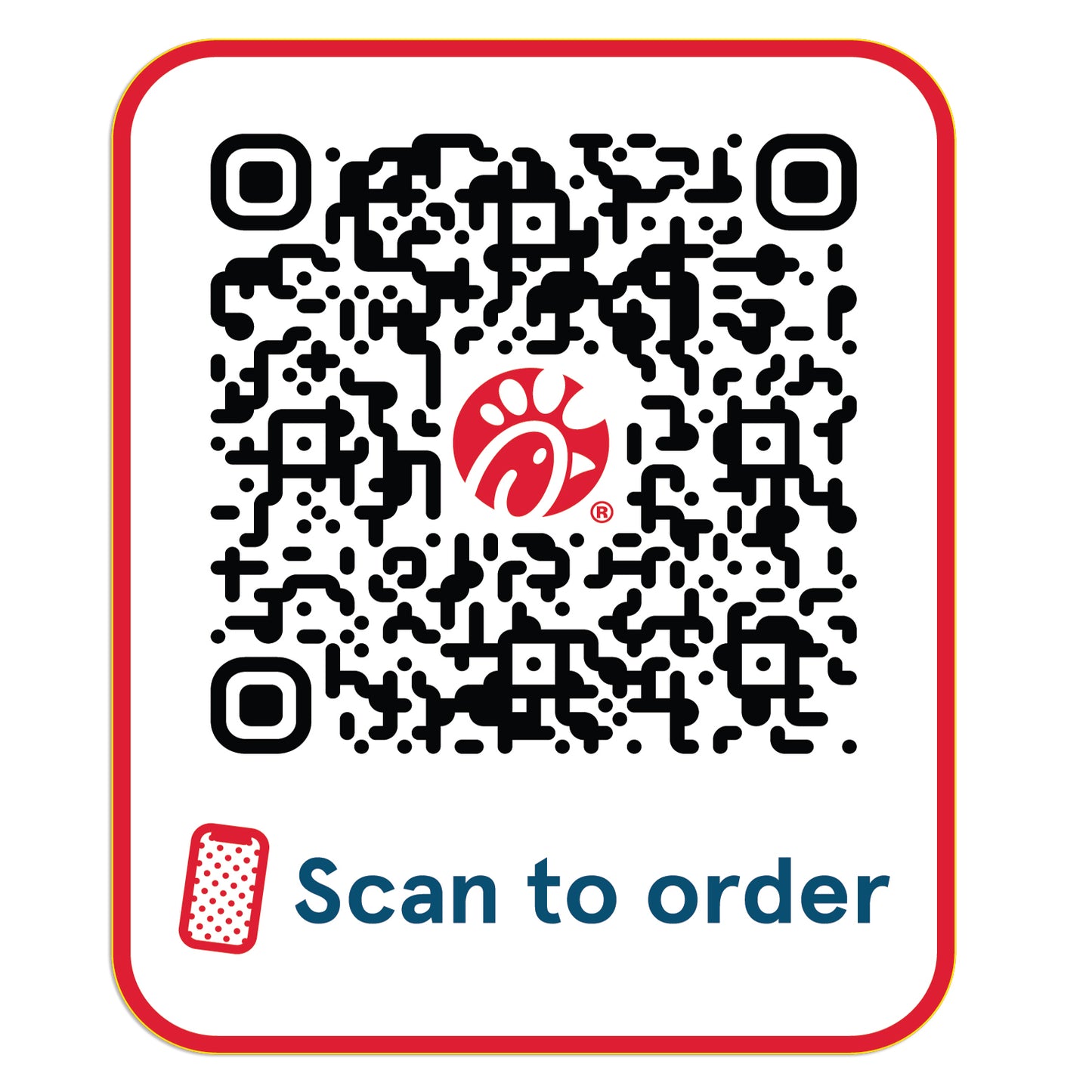 Chick-Fil-A "Scan to Order" Decals