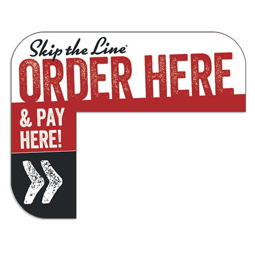 Kiosk "Order Here" Sign for Cousin's Subs Kiosks