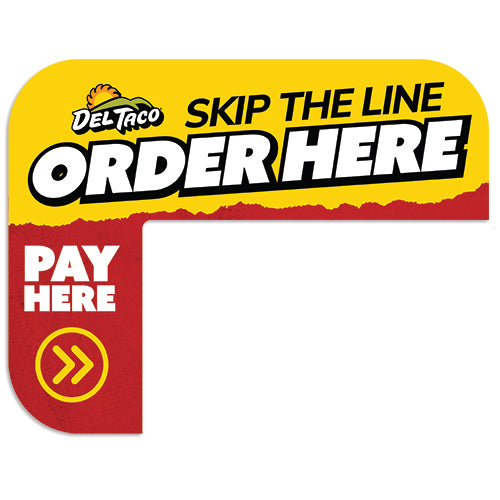 Kiosk "Order Here" Sign for Del Taco Kiosks