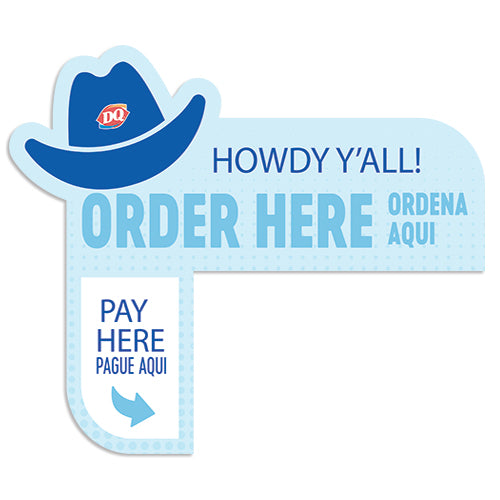 Kiosk "Order Here" Sign for DQ Dairy Queen Kiosks