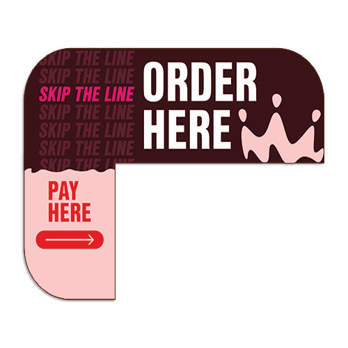 Kiosk "Order Here" Sign for Smoothie King Kiosks