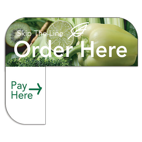 Kiosk "Order Here" Sign for Fresh Kitchen Kiosks