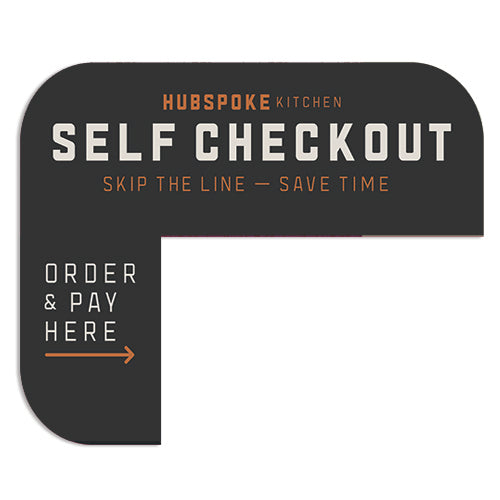 Kiosk "Order Here" Sign for Hubspoke Kitchen Kiosks