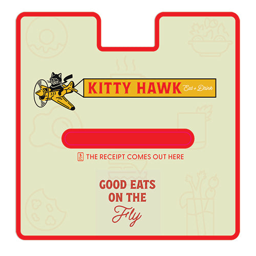 Kiosk Receipt Decal for Kitty Hawk Kiosks