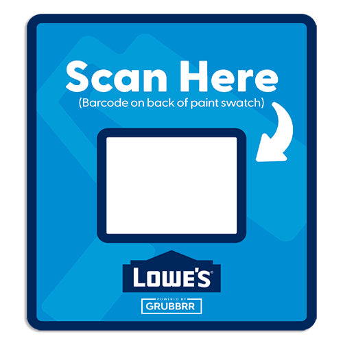 Lowe's Powered by Grubbrr "Scan Here" Decal