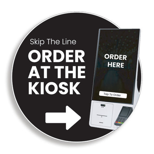 Kiosk "Order at the Kiosk" Floor Decal - Standard Small