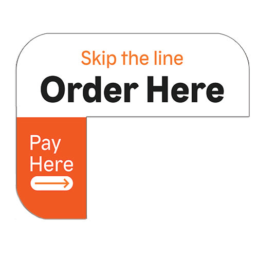 Kiosk "Order Here" Sign - Style 2