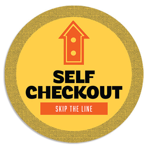 Kiosk "Self Checkout" Floor Decal for PDQ Kiosks