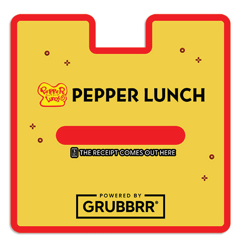 Kiosk Receipt Decal for Pepper Lunch Kiosks