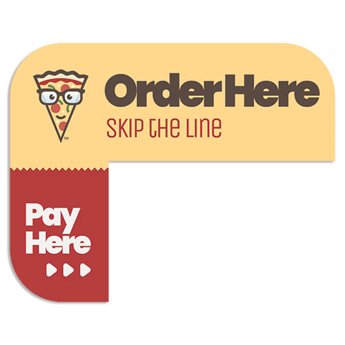 Kiosk "Order Here" Sign for Pizza iQ Kiosks