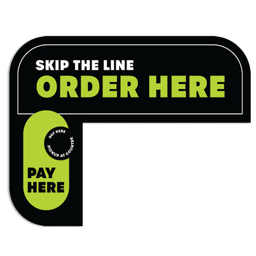 Kiosk "Order Here" Sign for Quiznos Subs Kiosks
