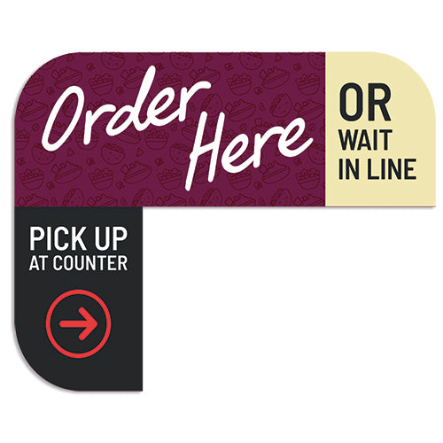 Kiosk "Order Here" Sign for Roti Kiosks