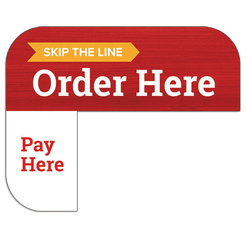 Kiosk "Order Here" Sign for Roy Rogers Kiosks