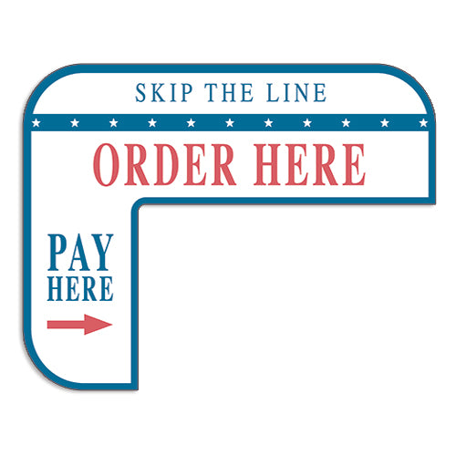 Kiosk "Order Here" Sign for The Great American Bagel Kiosks