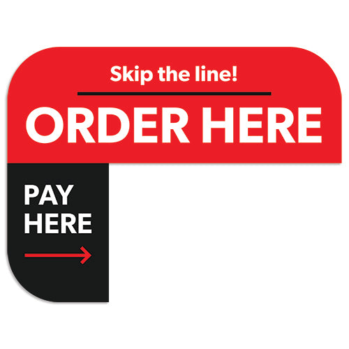 Kiosk "Order Here" Sign for WaBa Grill Kiosks